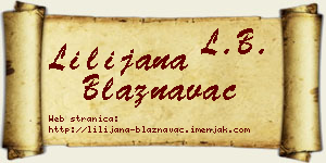 Lilijana Blaznavac vizit kartica